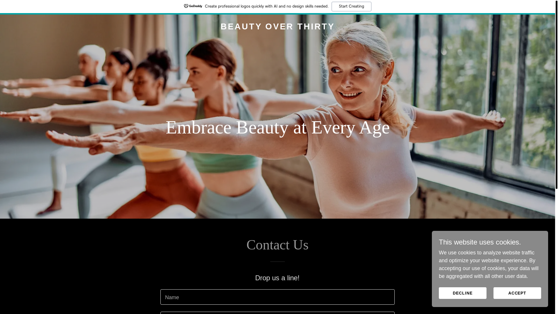 website screenshot of https://beautyoverthirty.com/