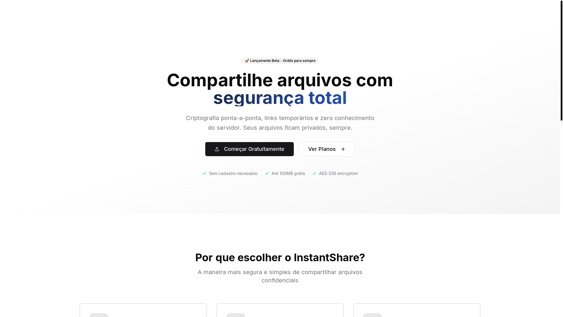 website screenshot of https://instant-share.pages.dev/