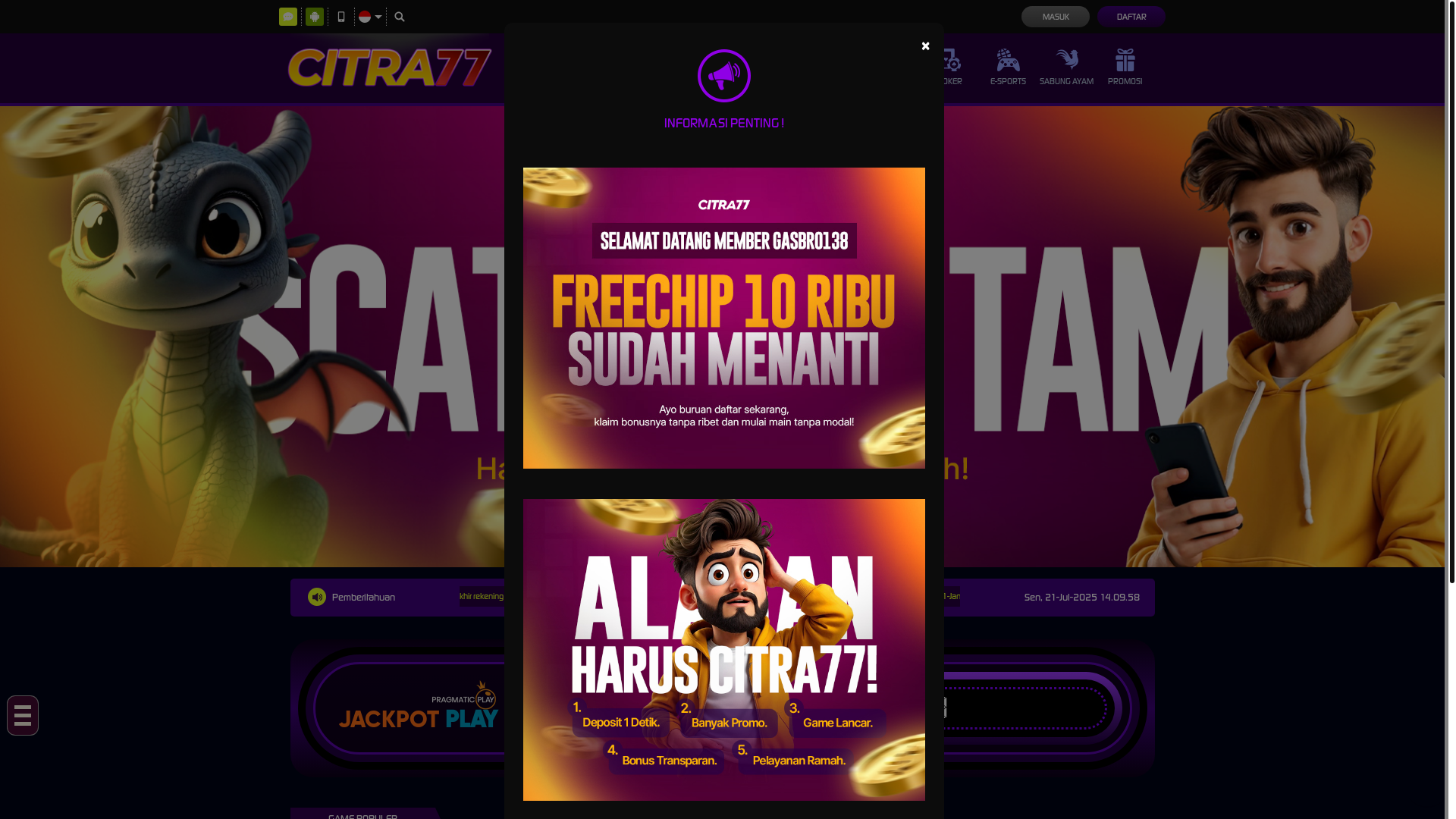 website screenshot of https://livec77.online/