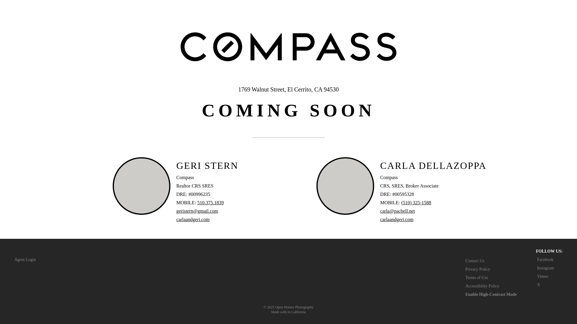 website screenshot of https://1769walnut.com/