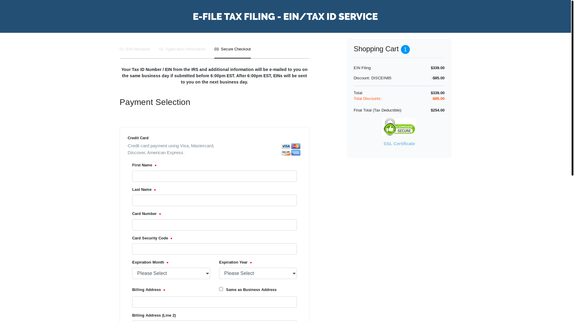 website screenshot of https://mandrillapp.com/track/click/30994055/app.irsefiletaxfiling.com?p=eyJzIjoiTmp0cHd2R1Z0WExfTXFlaVlxVGVSd0hBUWxFIiwidiI6MiwicCI6IntcInVcIjozMDk5NDA1NSxcInZcIjoyLFwidXJsXCI6XCJodHRwczpcXFwvXFxcL2FwcC5pcnNlZmlsZXRheGZpbGluZy5jb21cXFwvTm9uUHJvZml0XFxcL0FwcGxpY2F0aW9uXFxcLzRjODNmZjNhLTVmMWYtNDM4My05NDM0LWQ4NDI2MGJjYjhlND91dG1fc291cmNlPWVtYWlsJnV0bV9tZWRpdW09Ml9zdGVwJnV0bV9jYW1wYWlnbj1QcmltYXJ5Q29udGFjdCZjb3Vwb25fY29kZT1ESVNDRUlOODUmdXRtX2NvbnRlbnQ9cHJpbWFyeS1jb250YWN0LWVtYWlsXCIsXCJpZFwiOlwiMzYwOWQ4ODUxNmY5NDExMTg3MDM4ZmRlM2FiYmFhNGJcIixcInVybF9pZHNcIjpbXCJiMTE1MDkwMmY2ZTFkMmY4YTA5MWY1ZDg0YmI0YjQ4MzFmN2U2ZWYyXCJdLFwibXNnX3RzXCI6MTc1MjUwODgxNH0ifQ
