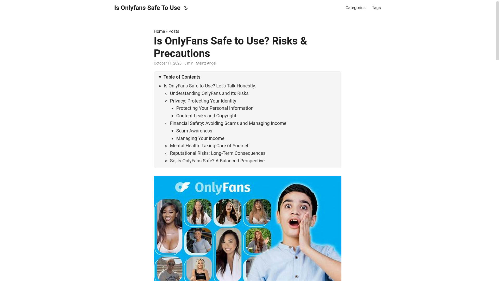 website screenshot of https://is-onlyfans-safe-to-use.pages.dev/