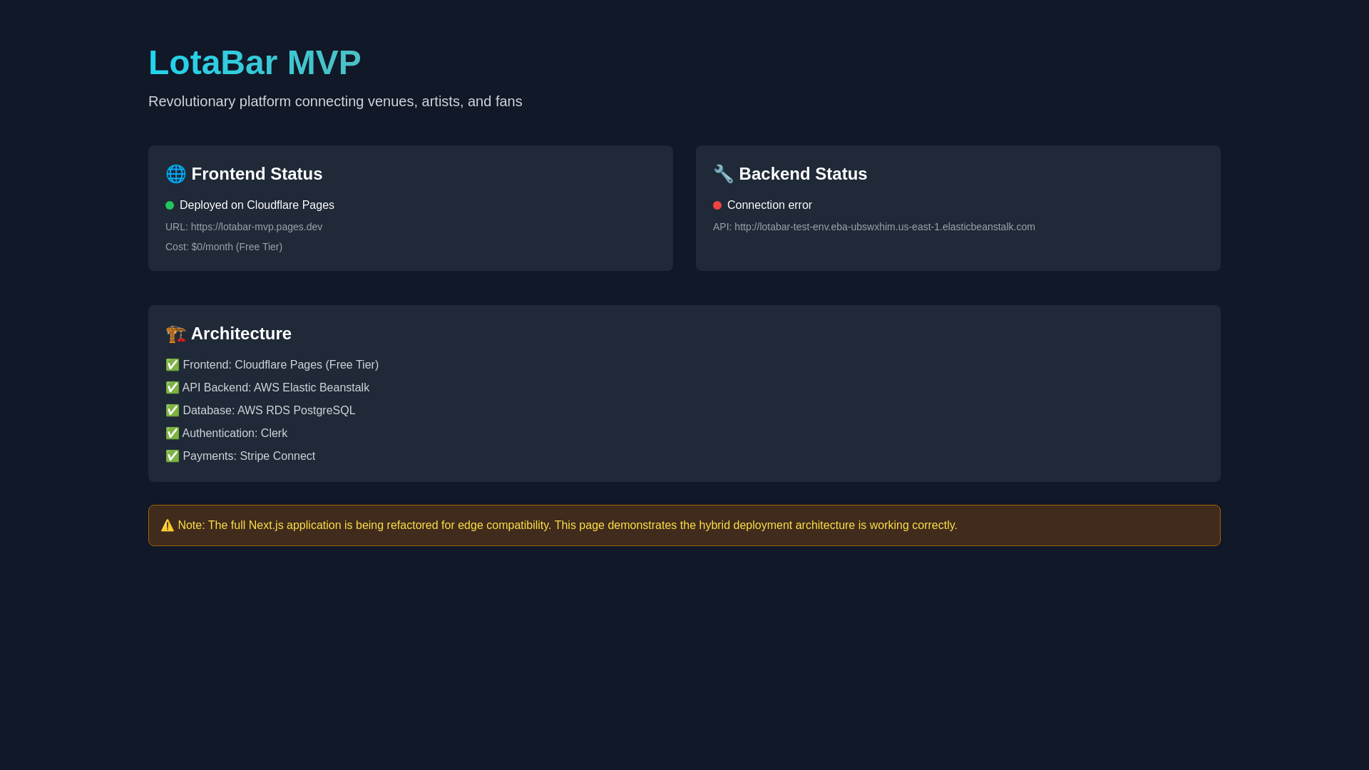 website screenshot of https://lotabar-mvp.pages.dev/