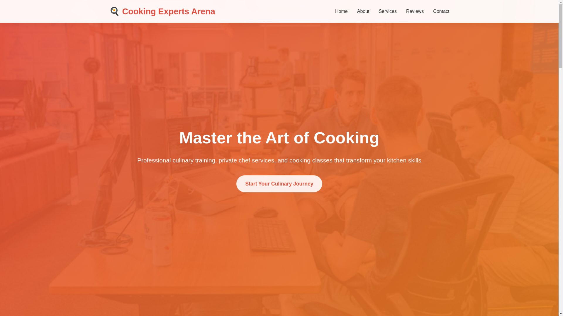 website screenshot of https://cookingexpertsarena.sbs/
