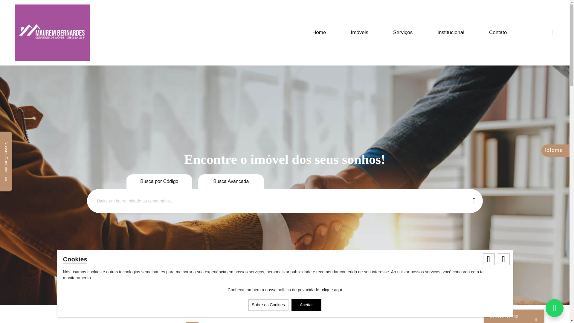 website screenshot of https://bernardesmaurenimoveis.com.br/