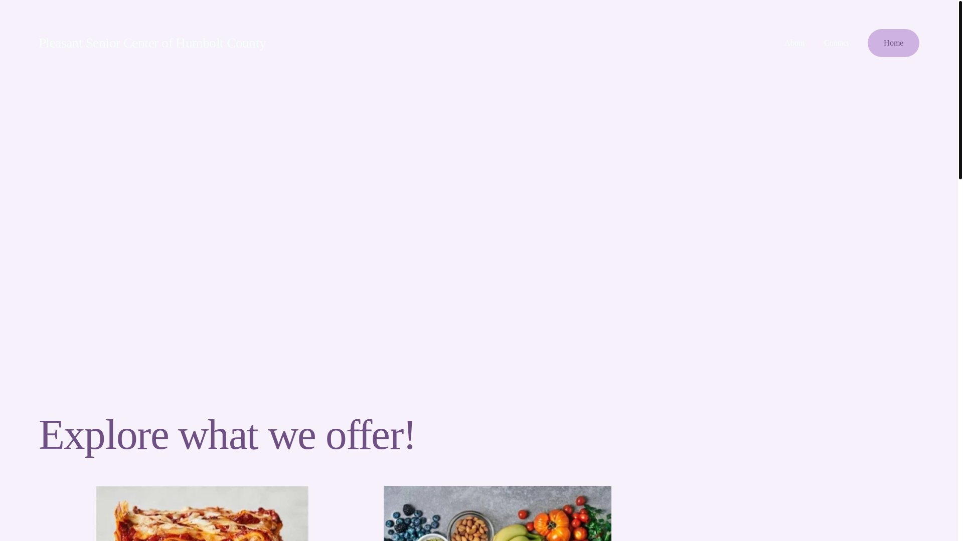 website screenshot of https://pleasantseniorcenter.com/