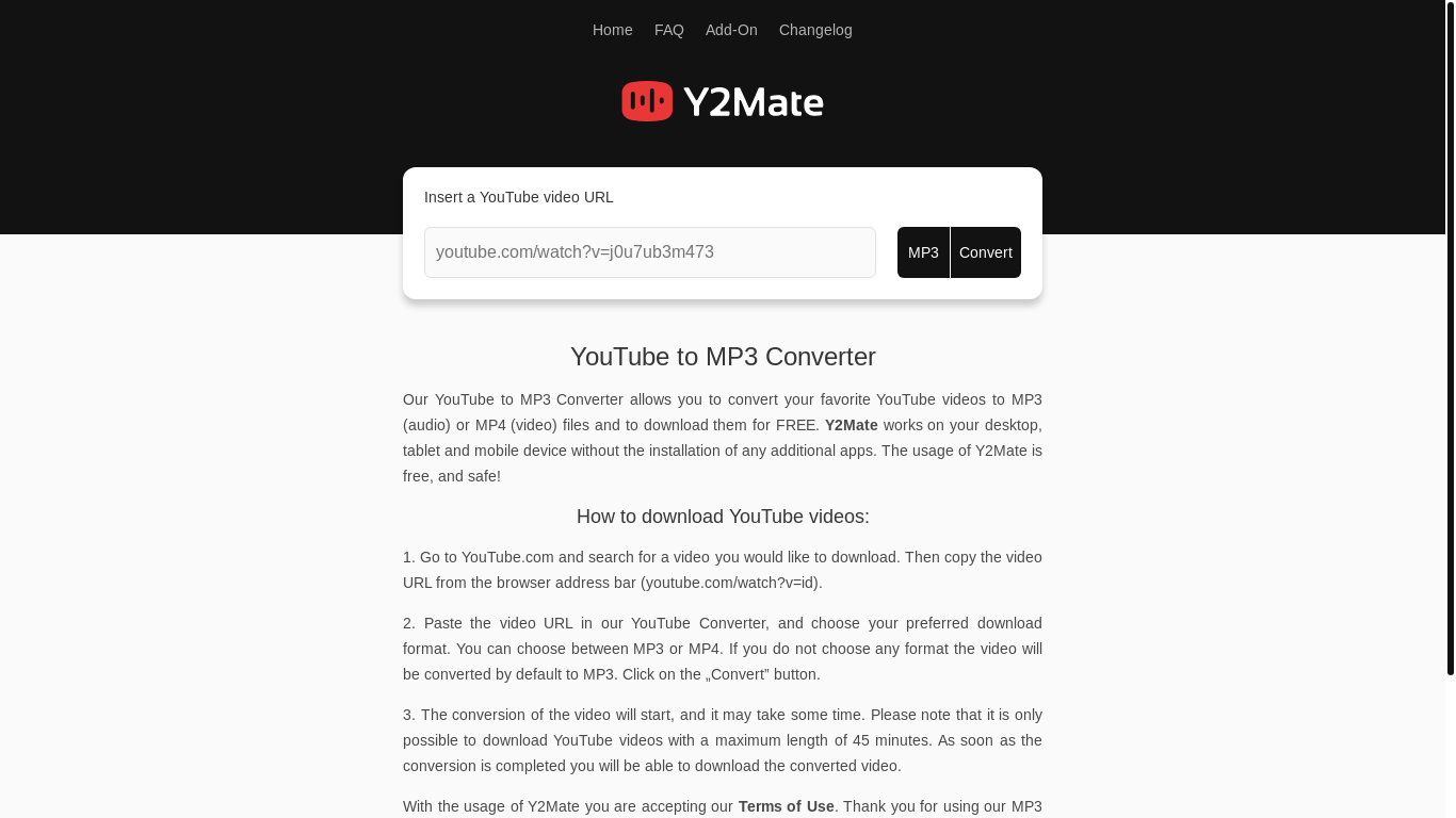 website screenshot of https://y2mate.nu/en-sDNs/