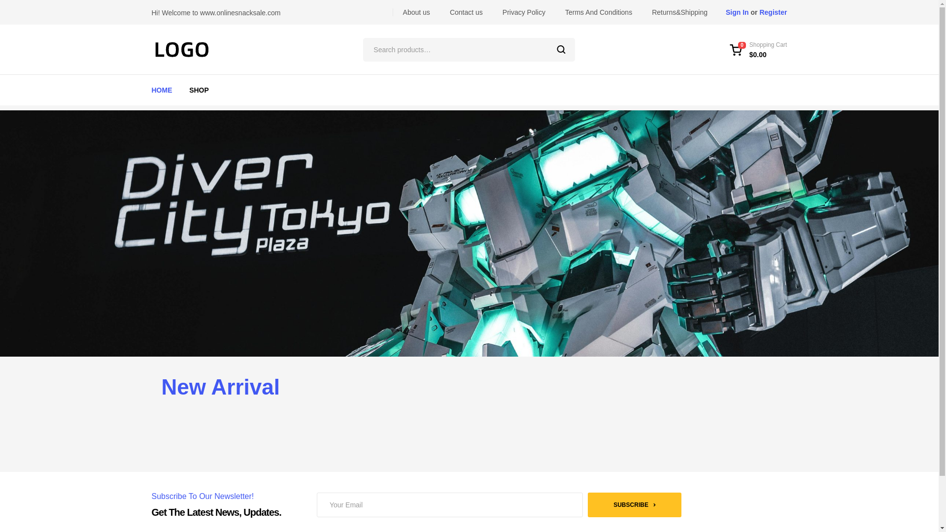 website screenshot of https://onlinesnacksale.com/