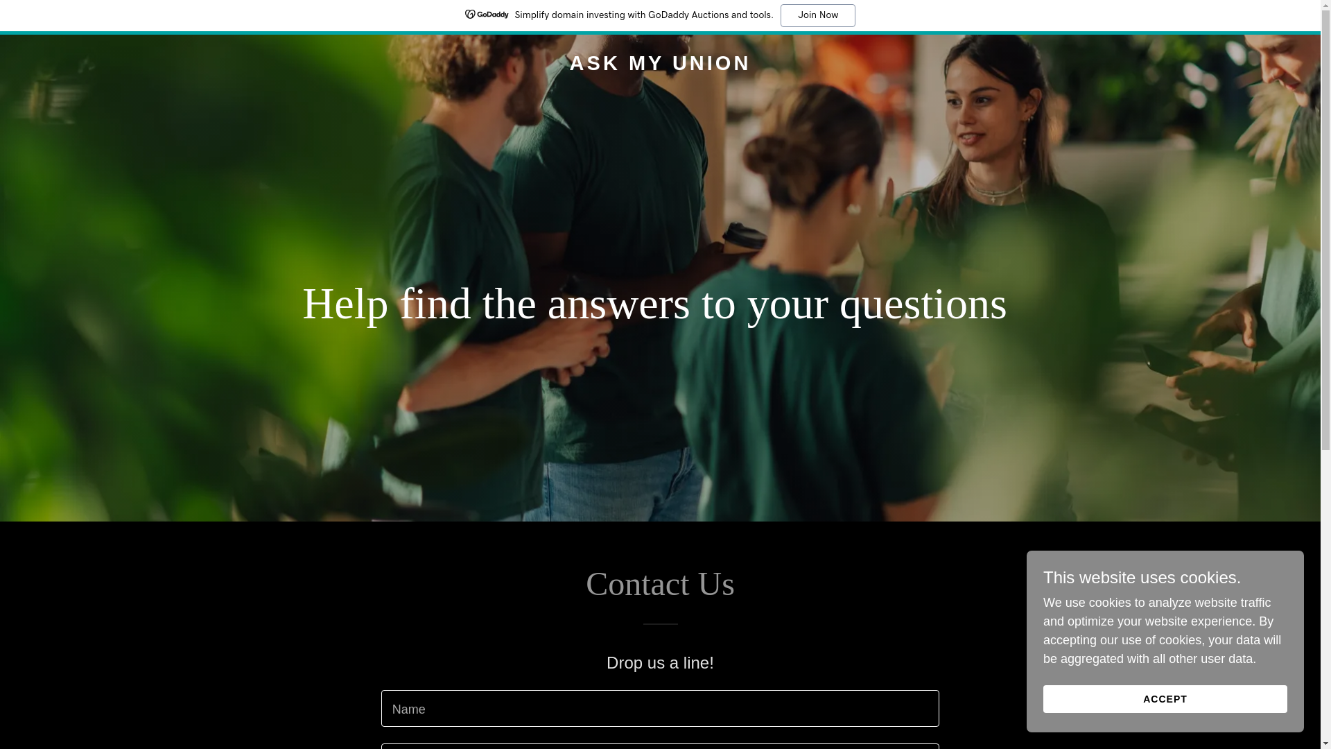 website screenshot of https://askmyunion.com/