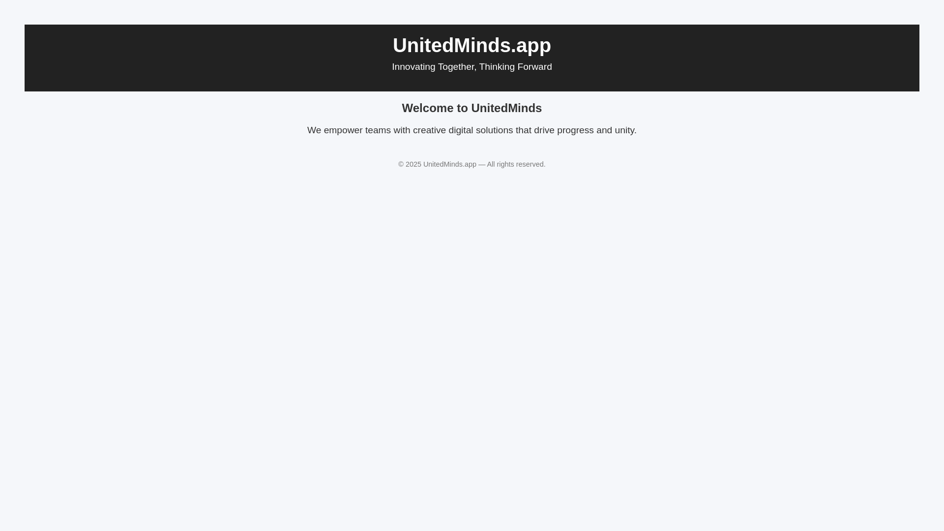 website screenshot of https://unitedminds.app/