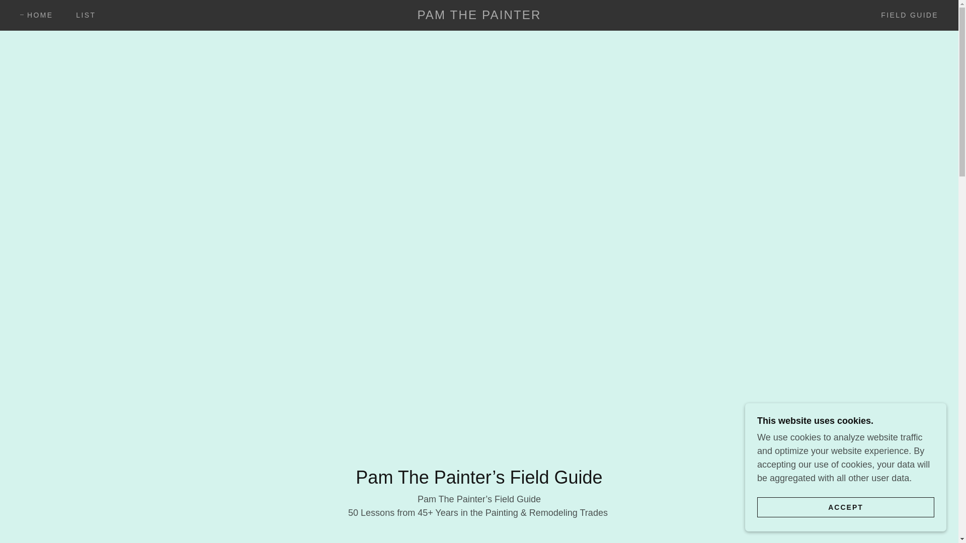 website screenshot of https://pamthepainter.co/