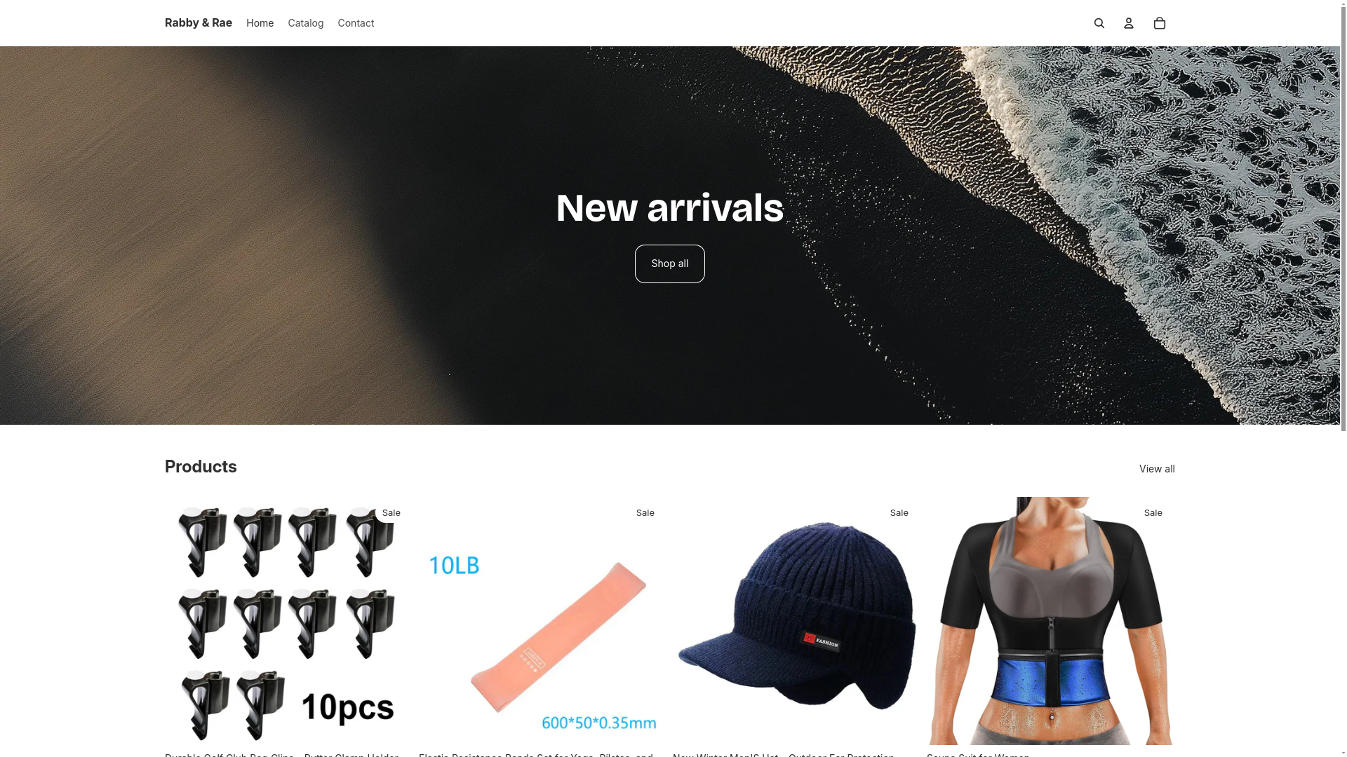 website screenshot of https://rabbyandrae.com/