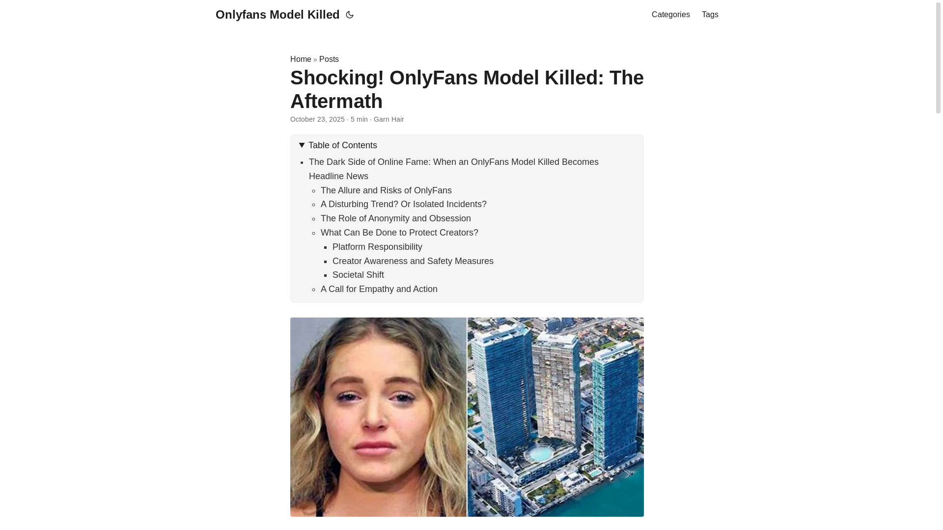 website screenshot of https://onlyfans-model-killed.pages.dev/