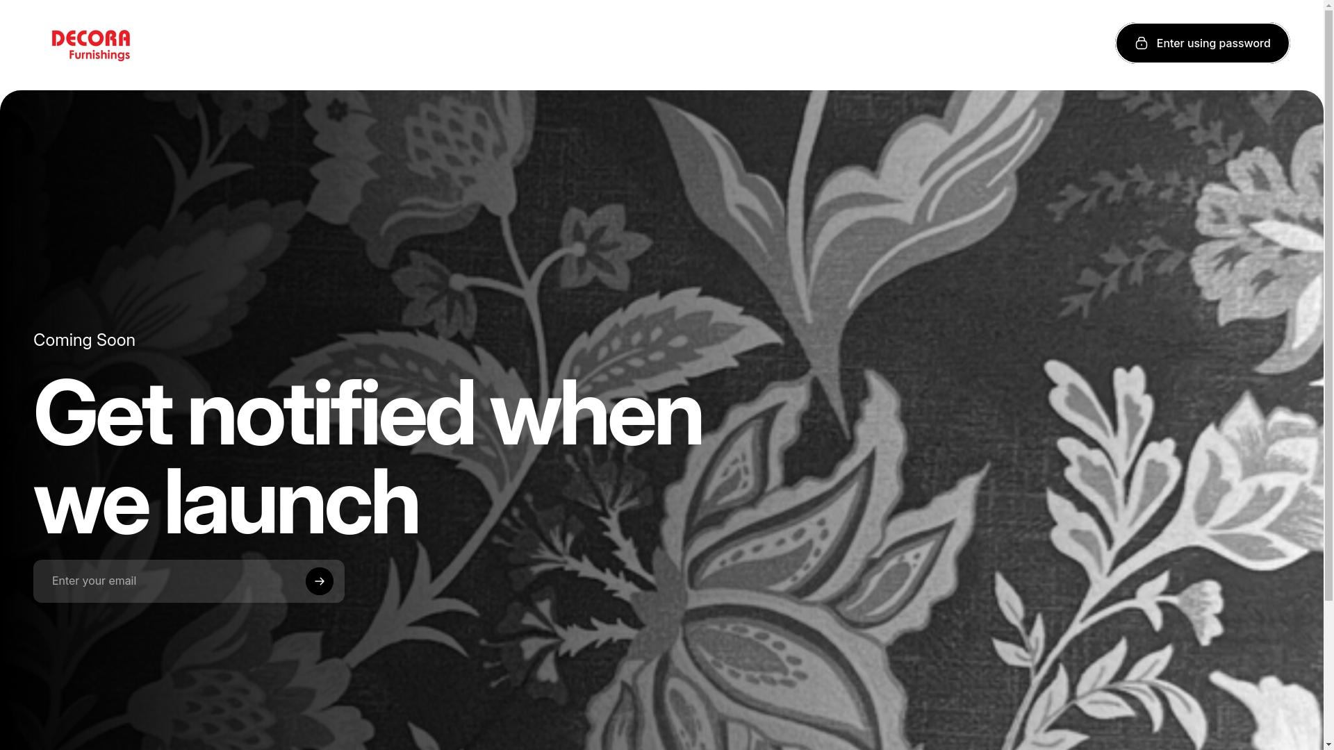 website screenshot of https://decora-furnishings.com/