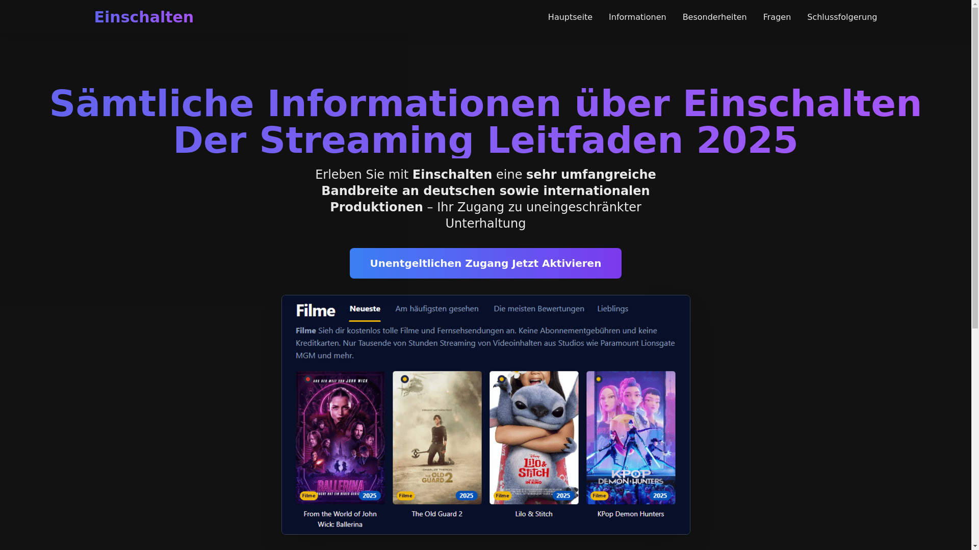 website screenshot of https://einschalten-r417.pages.dev/