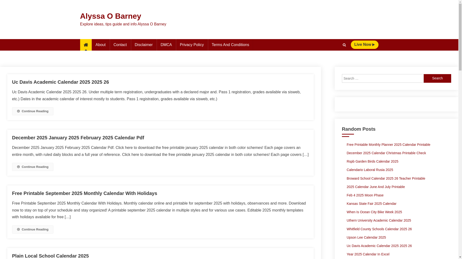website screenshot of https://alyssaobarney.pages.dev/