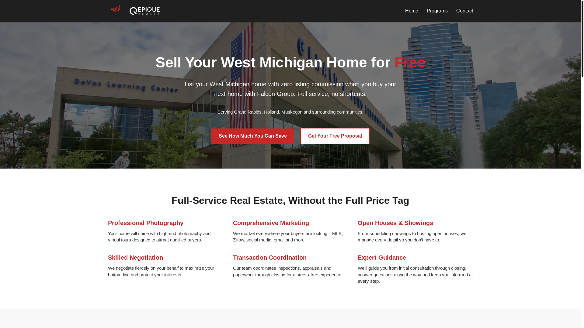 website screenshot of https://sellforfreewestmichigan.com/
