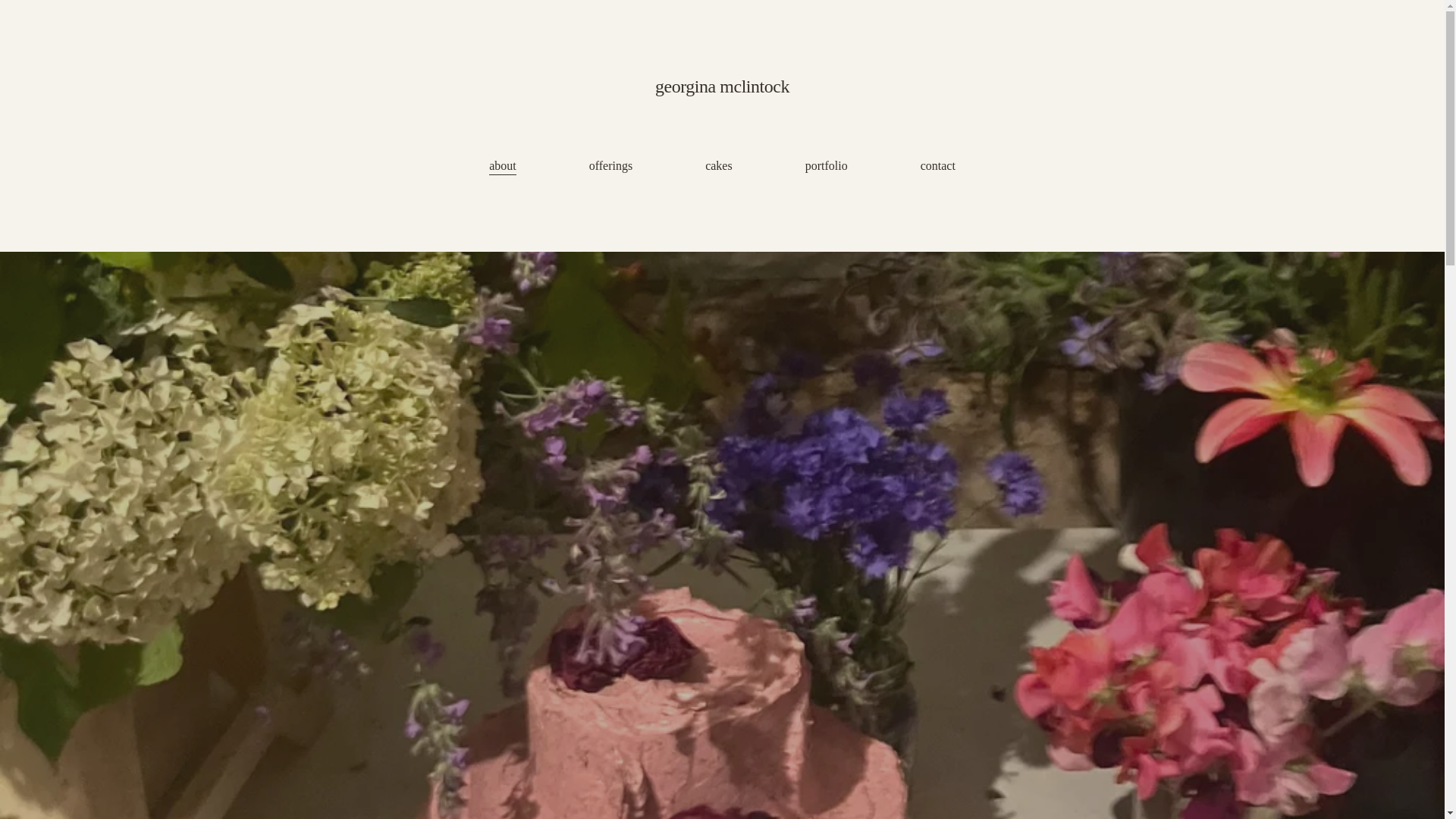 website screenshot of https://georginamclintock.com/