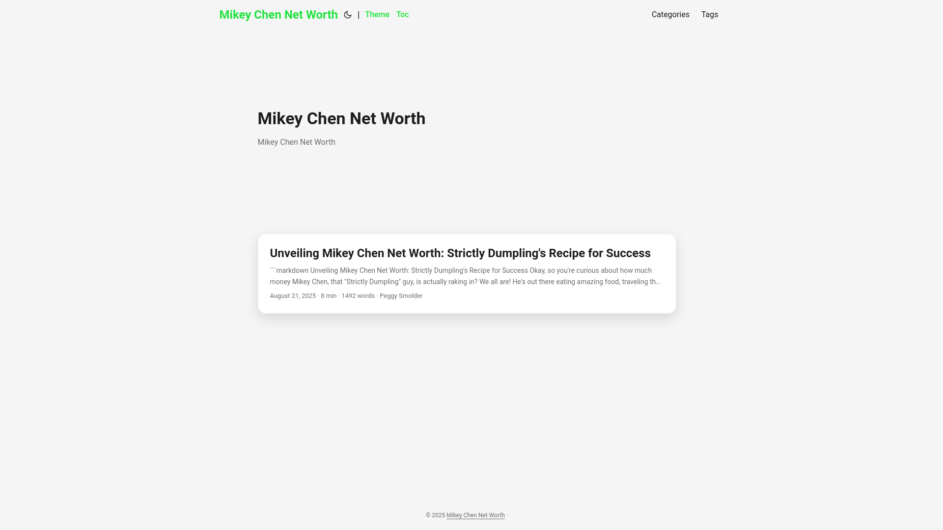 website screenshot of https://mikey-chen-net-worth.pages.dev/
