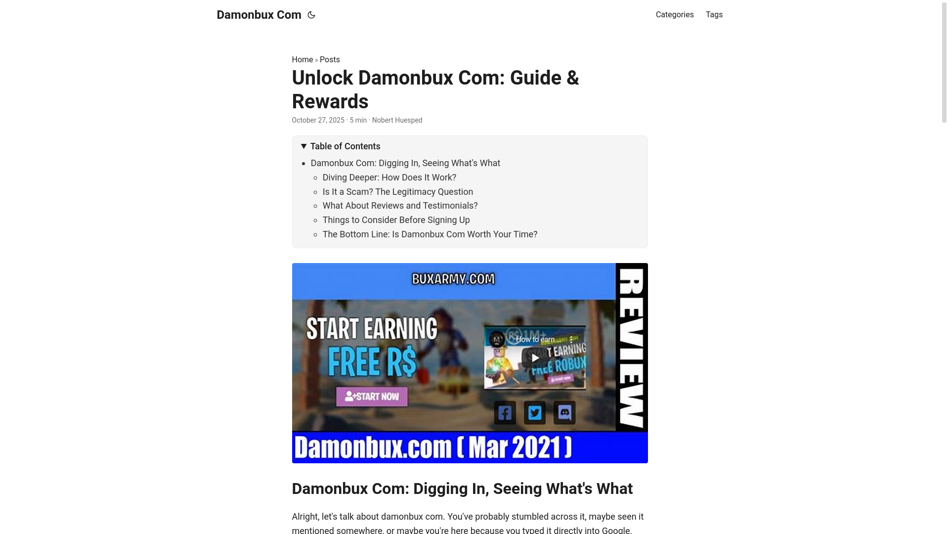 website screenshot of https://damonbux-com.pages.dev/