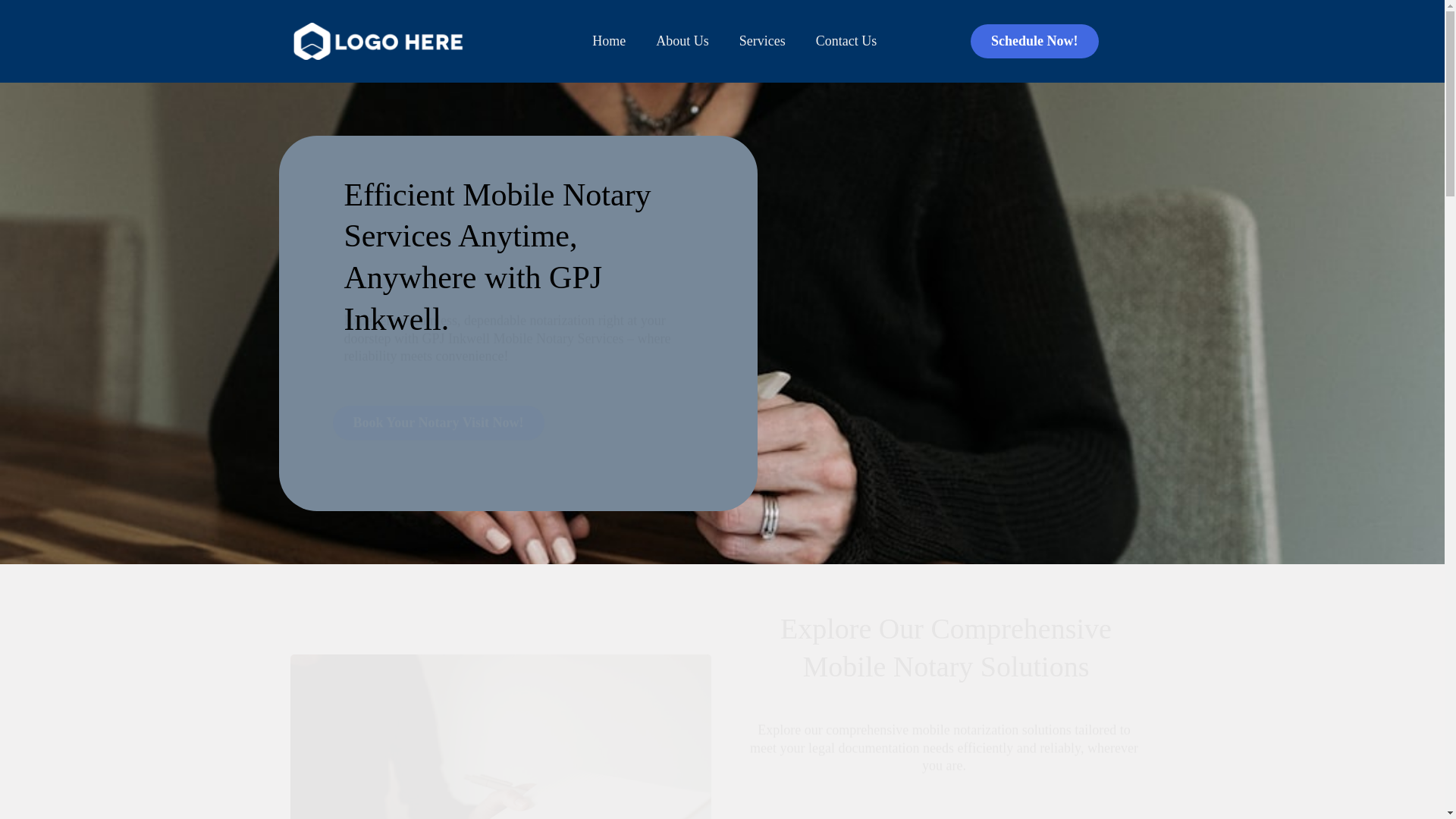 website screenshot of https://inkwellmobilenotaryservices.com/