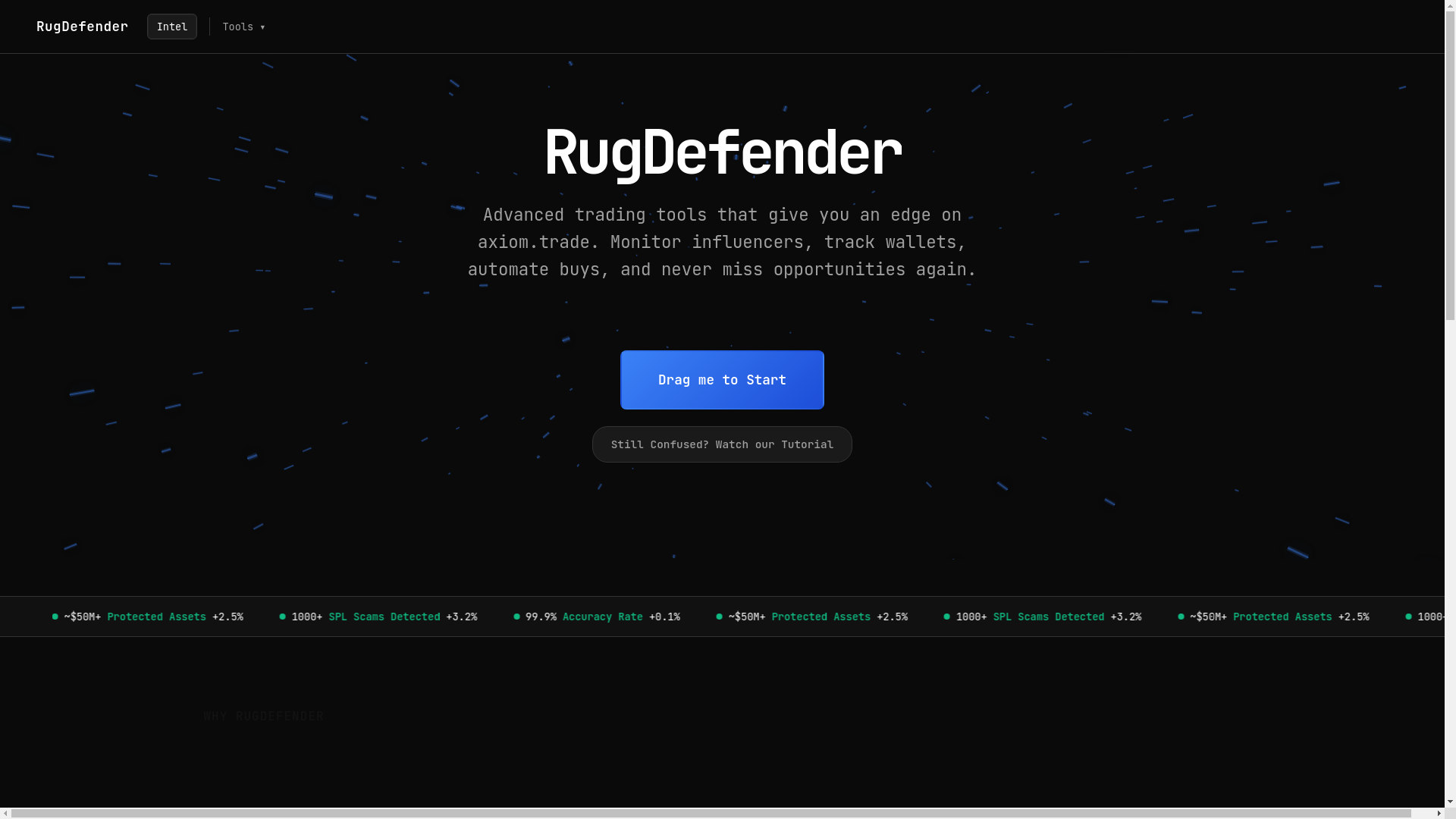 website screenshot of https://rugifyabledefender.world/