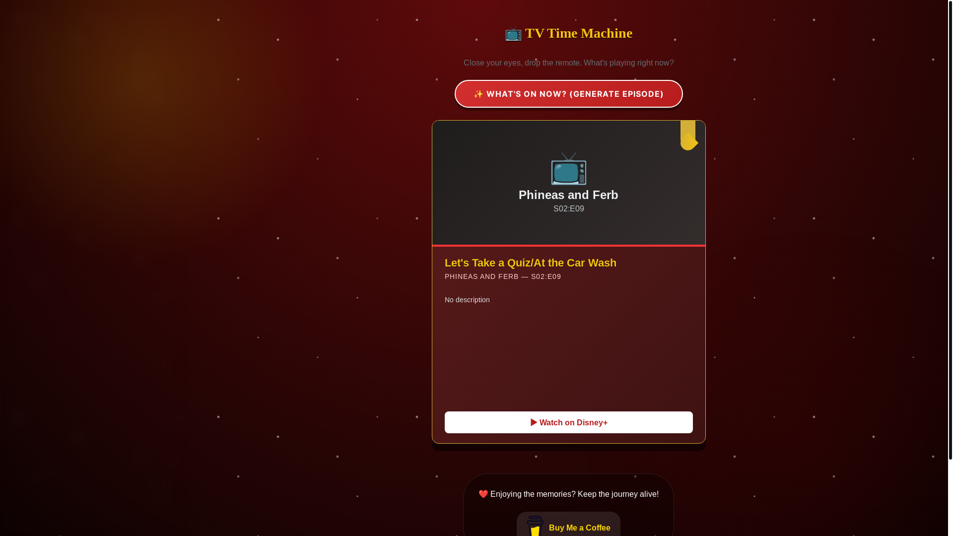 website screenshot of https://spinmyepisode.com/