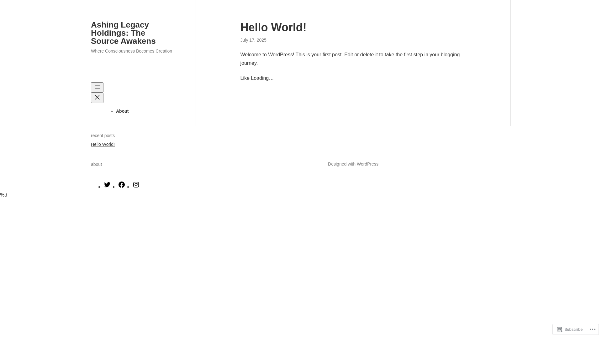 website screenshot of https://ashinglegacyholdings.com/