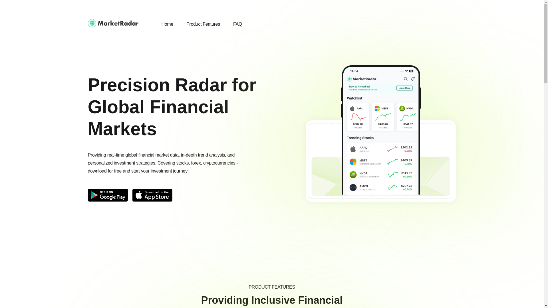 website screenshot of https://marketradar-website.pages.dev/