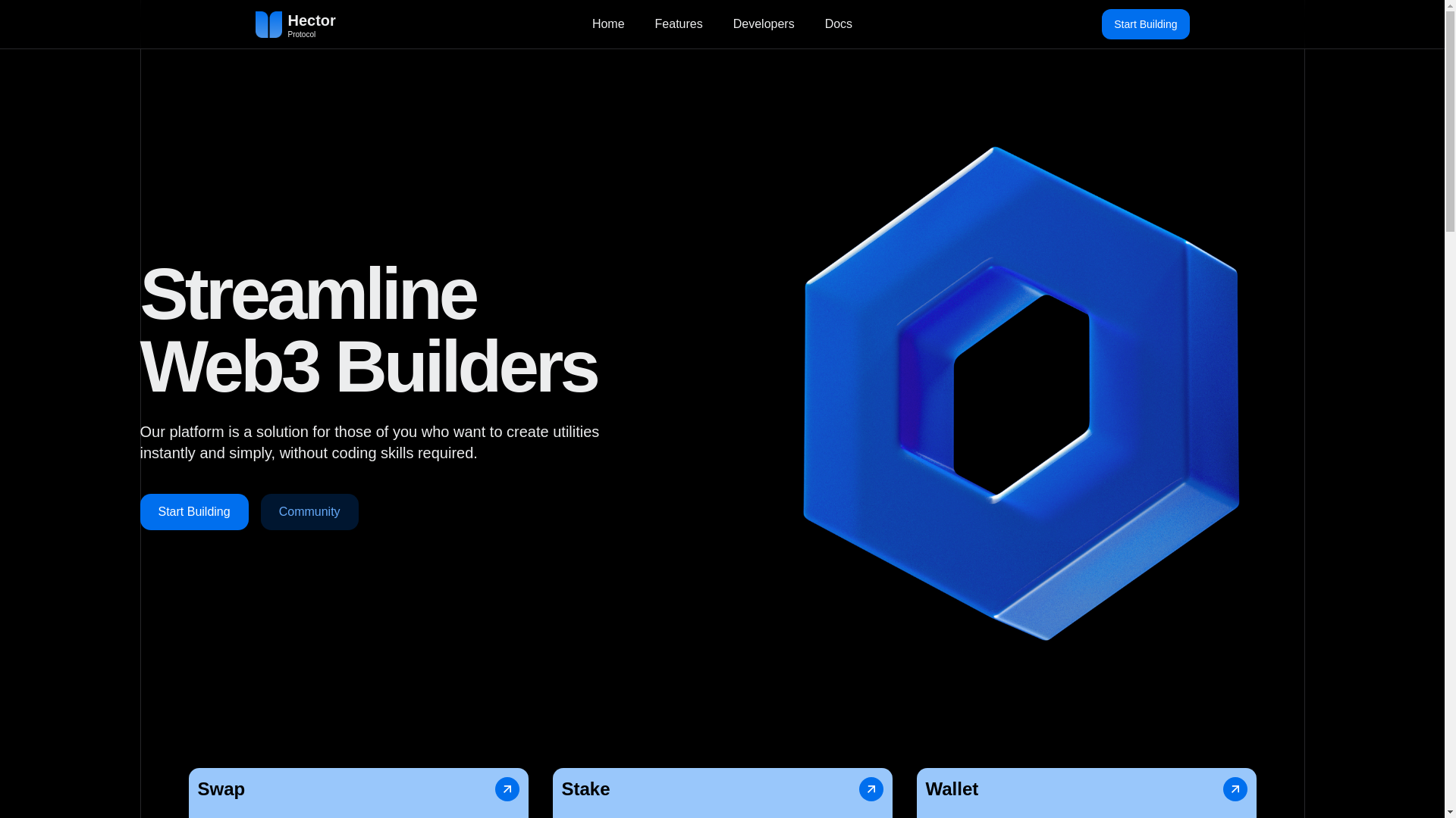 website screenshot of https://hectorprotocol.com/