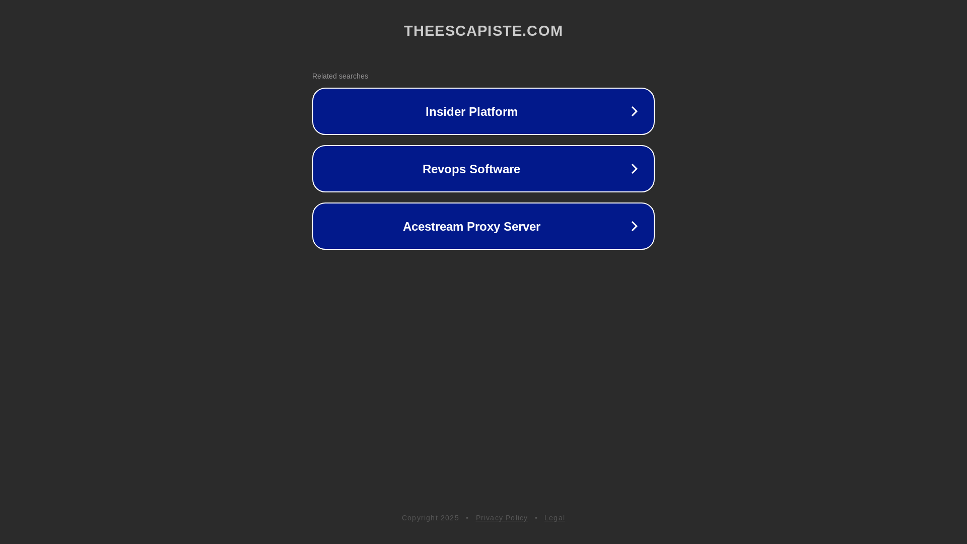 website screenshot of https://theescapiste.com/