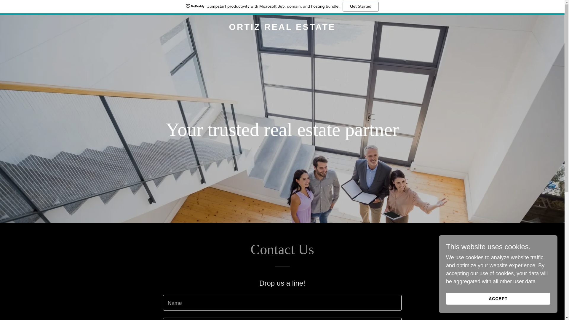 website screenshot of https://realestateortiz.com/