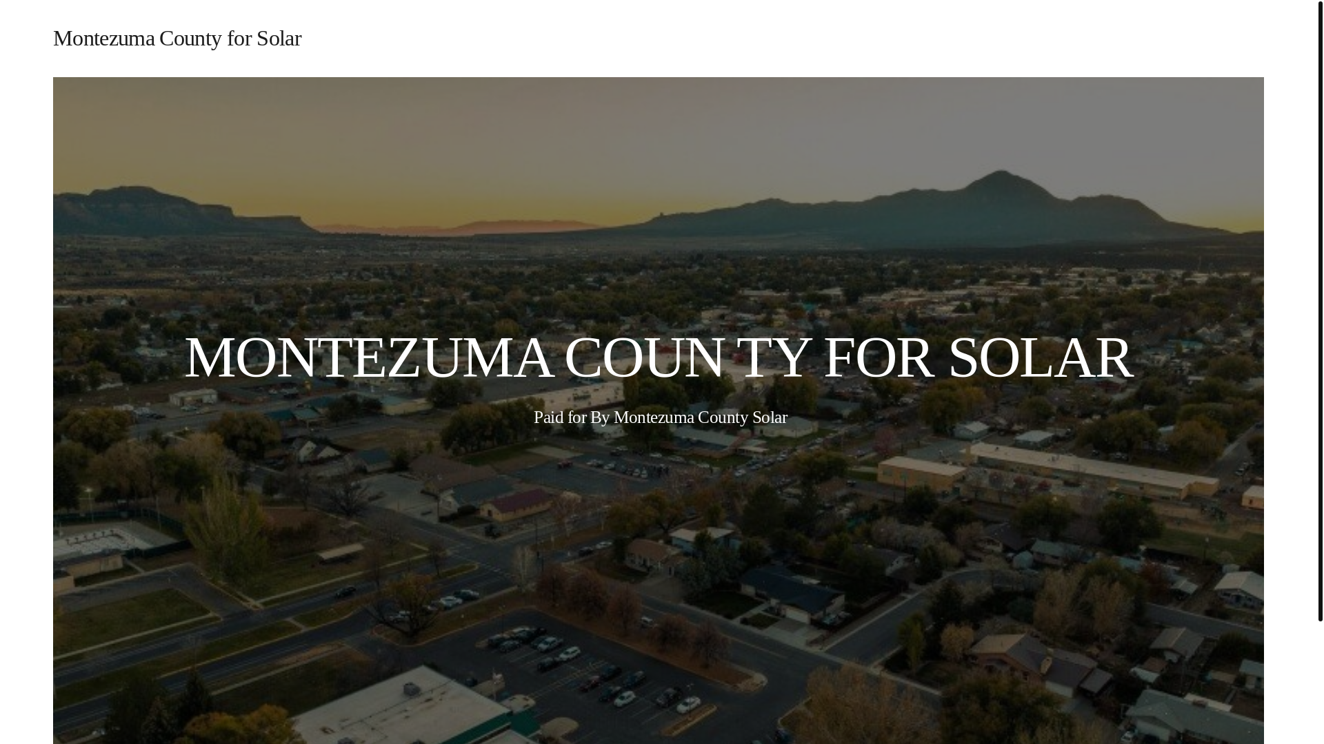 website screenshot of https://montezumacountyforsolar.com/