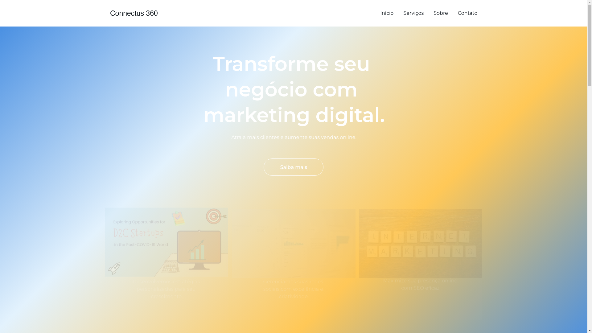 website screenshot of https://connectus360.com.br/
