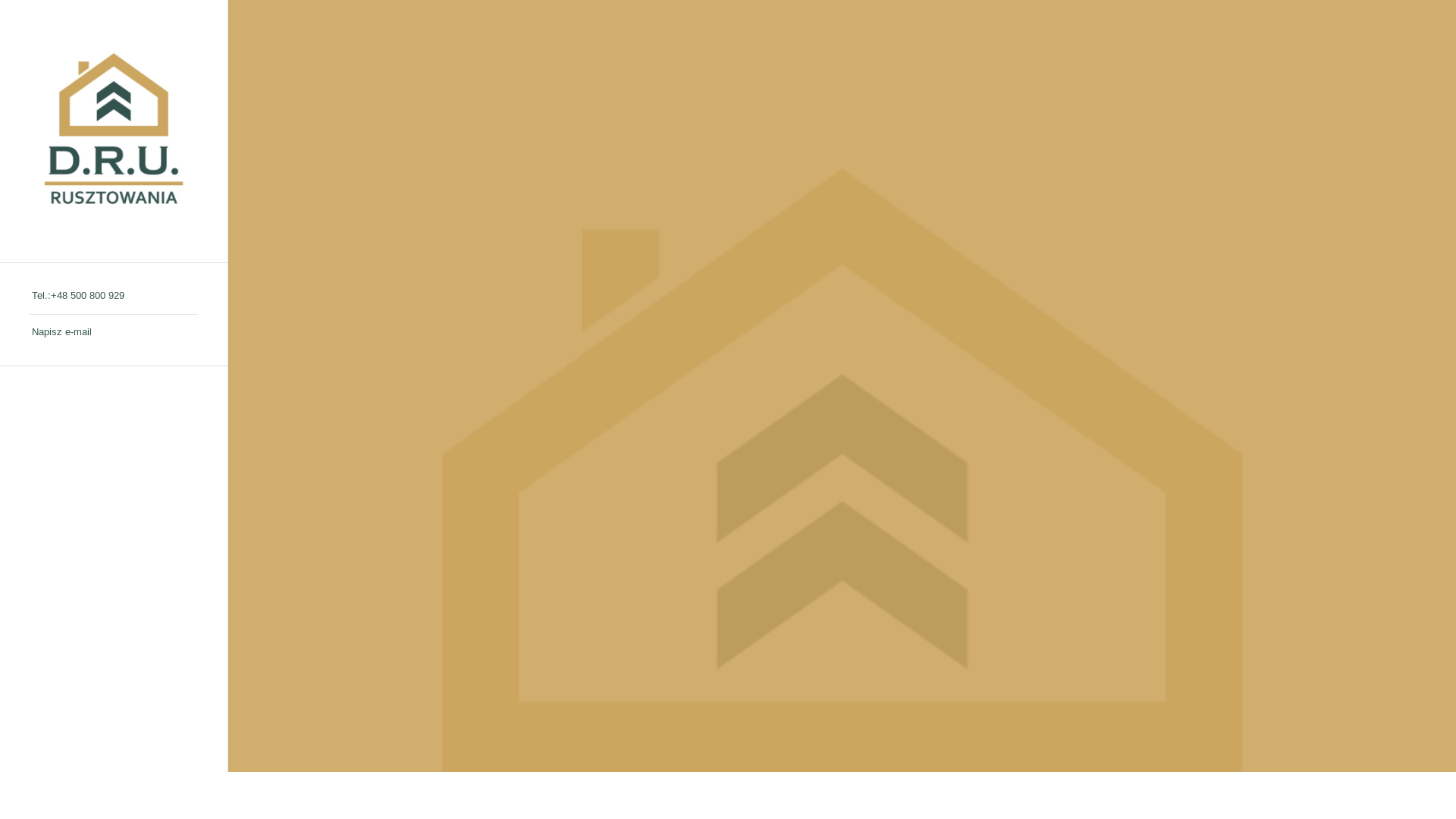 website screenshot of https://drurusztowania.pl/