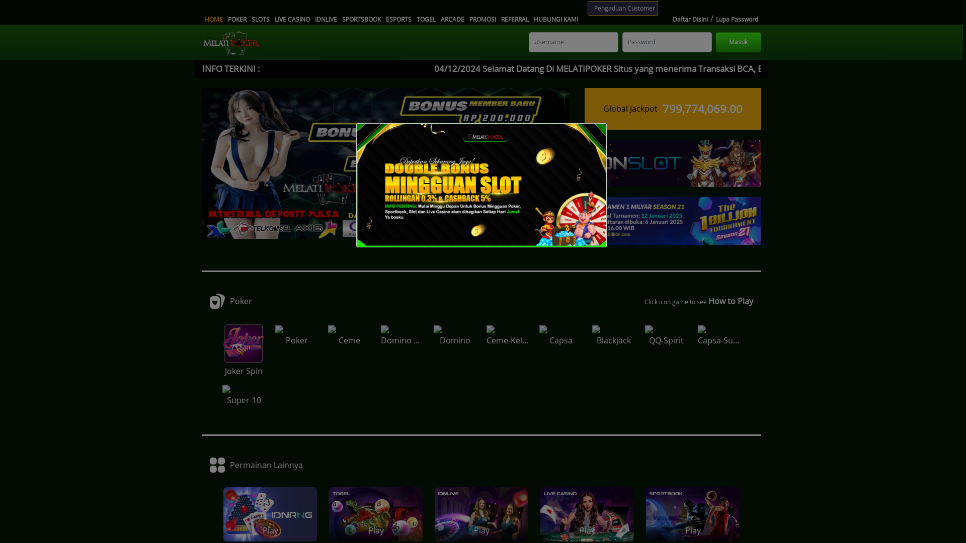 website screenshot of https://melatipker688.xyz/