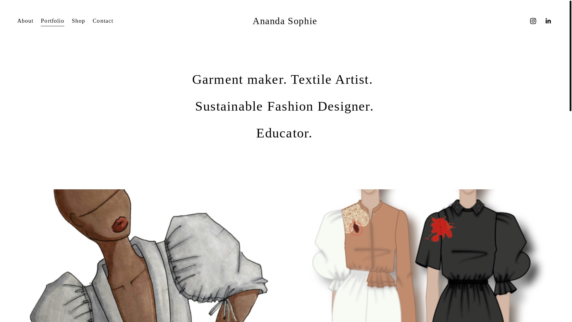 website screenshot of https://anandaquadros.com/