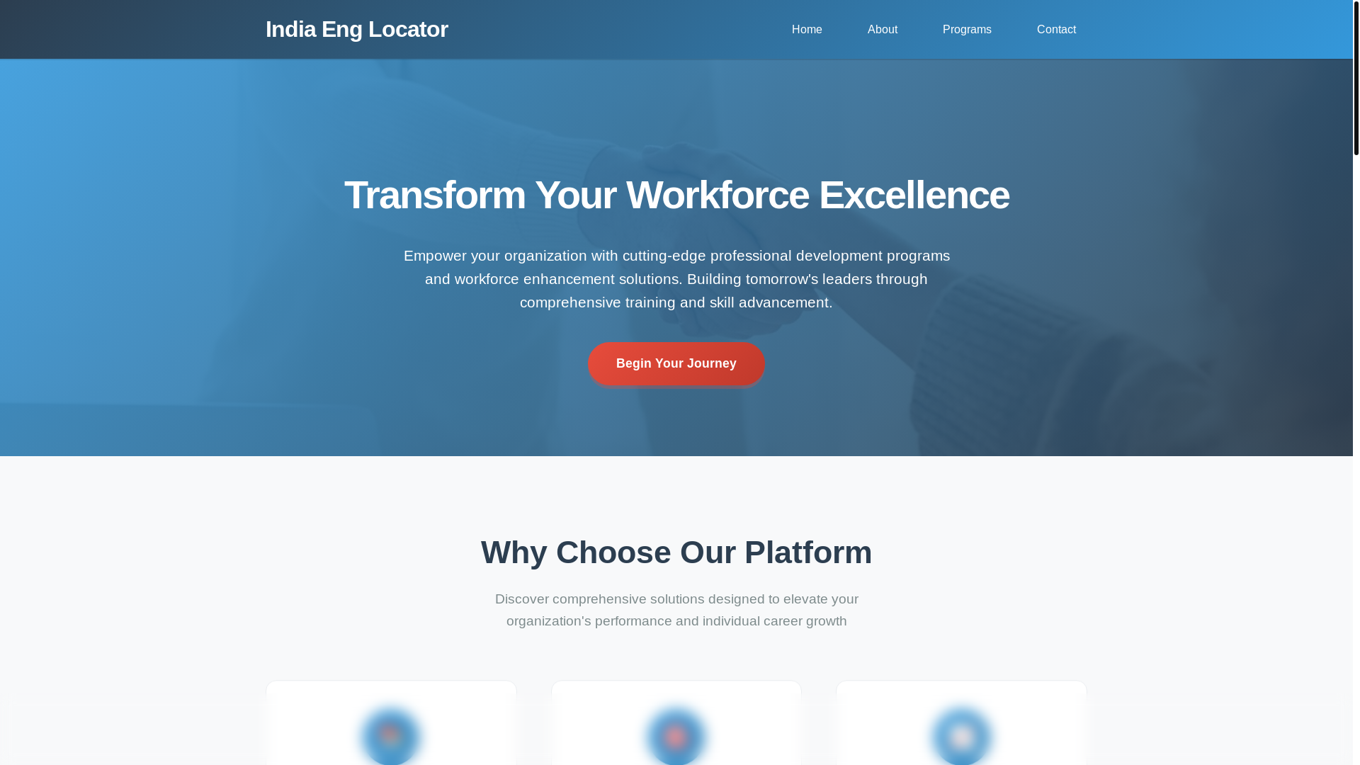 website screenshot of https://indiaenglocatorr.uk/