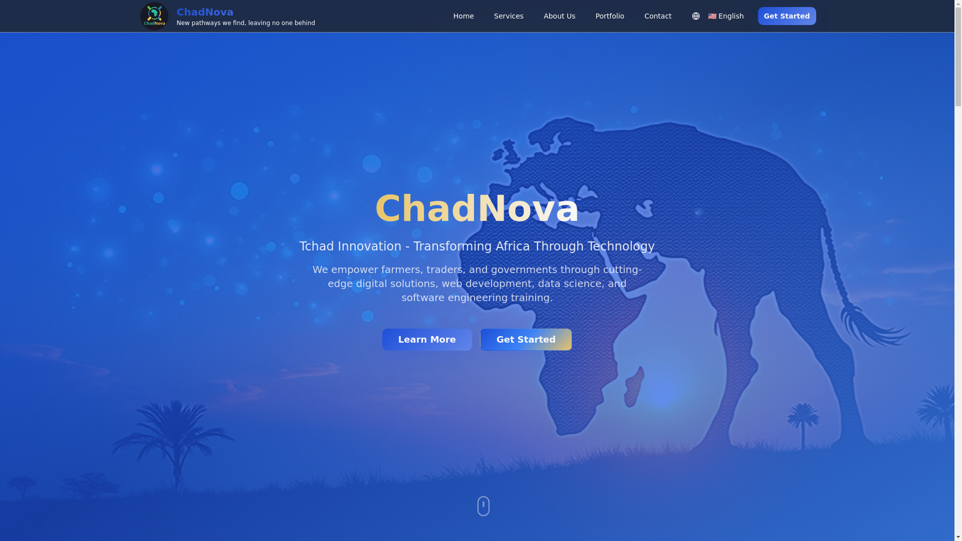 website screenshot of https://chadnova.com/