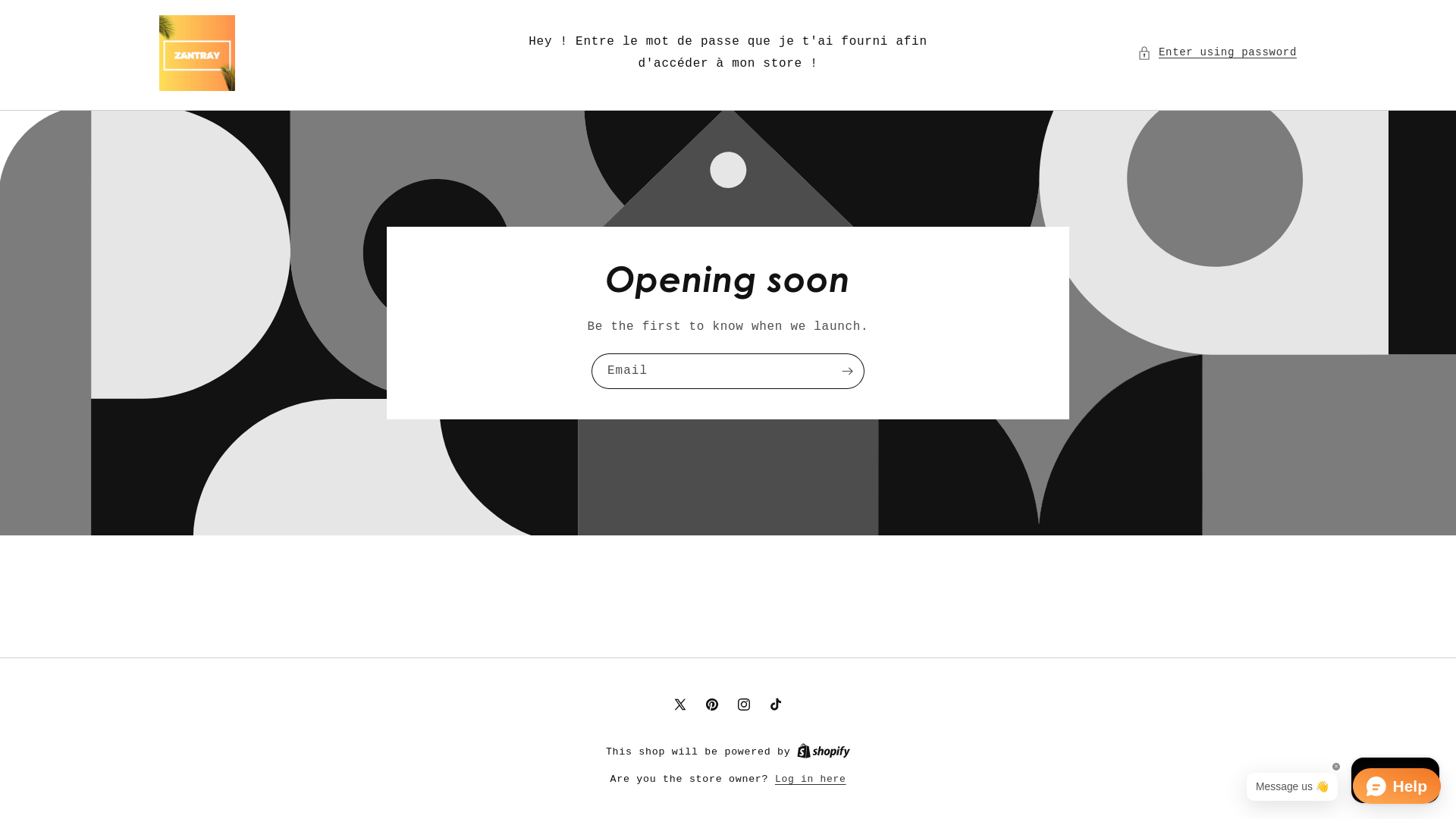 website screenshot of https://zantray.fr/
