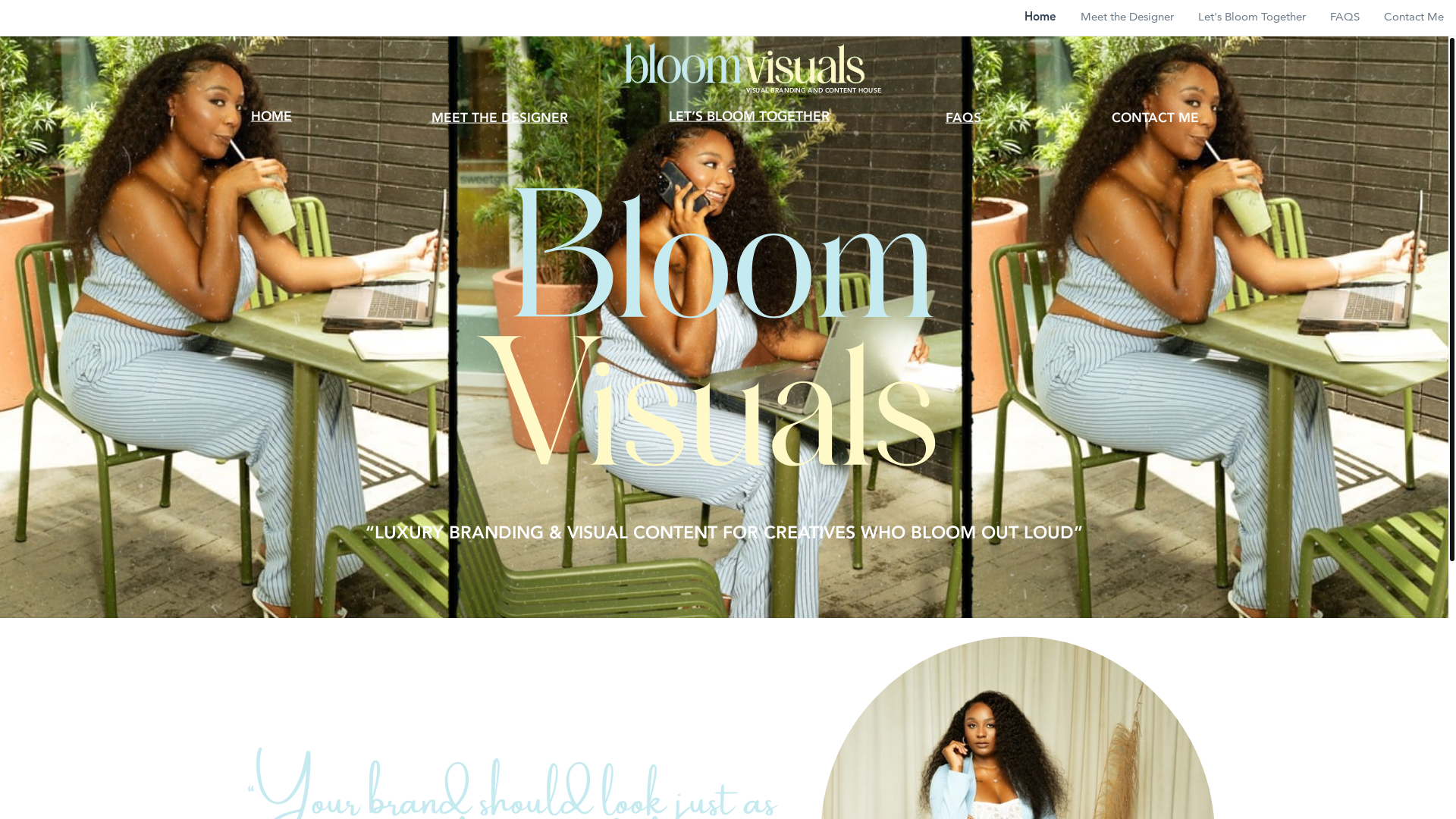 website screenshot of https://bloomvisuals.net/