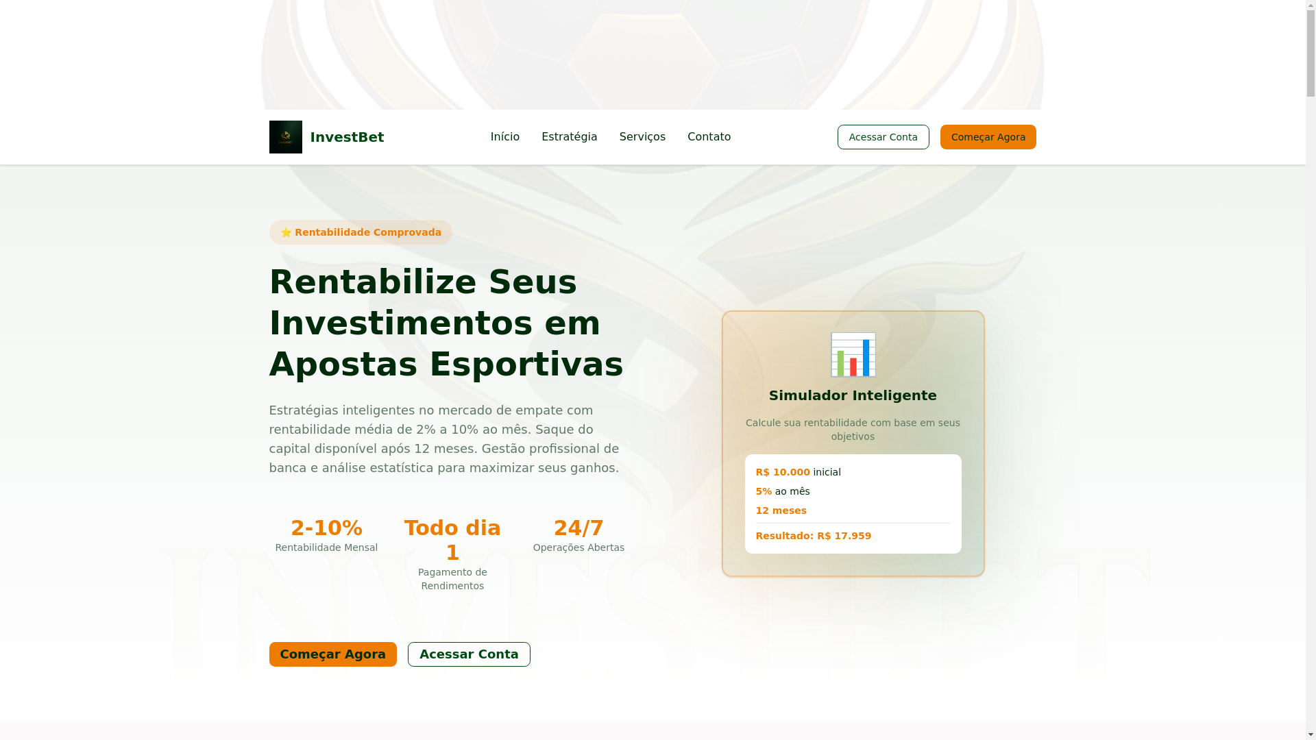 website screenshot of https://investbetcapital.com/