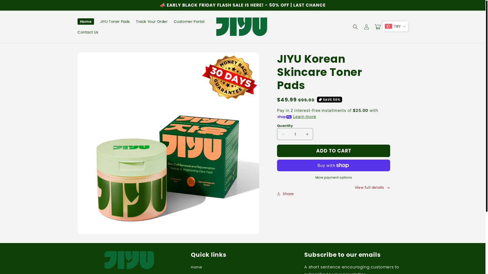 website screenshot of https://jiyuskinglobal.com/