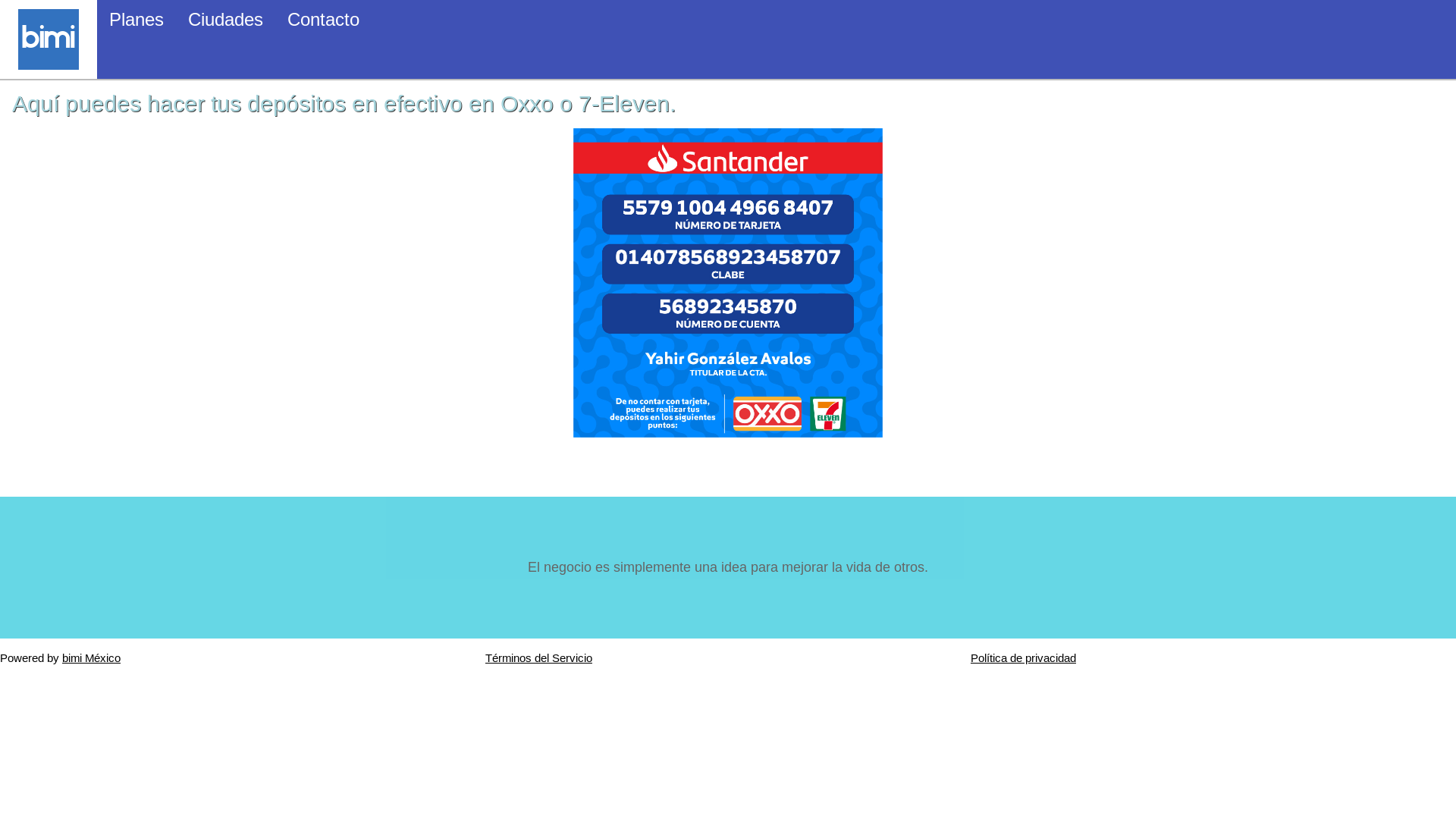 website screenshot of https://bimi.com.mx/dep.php