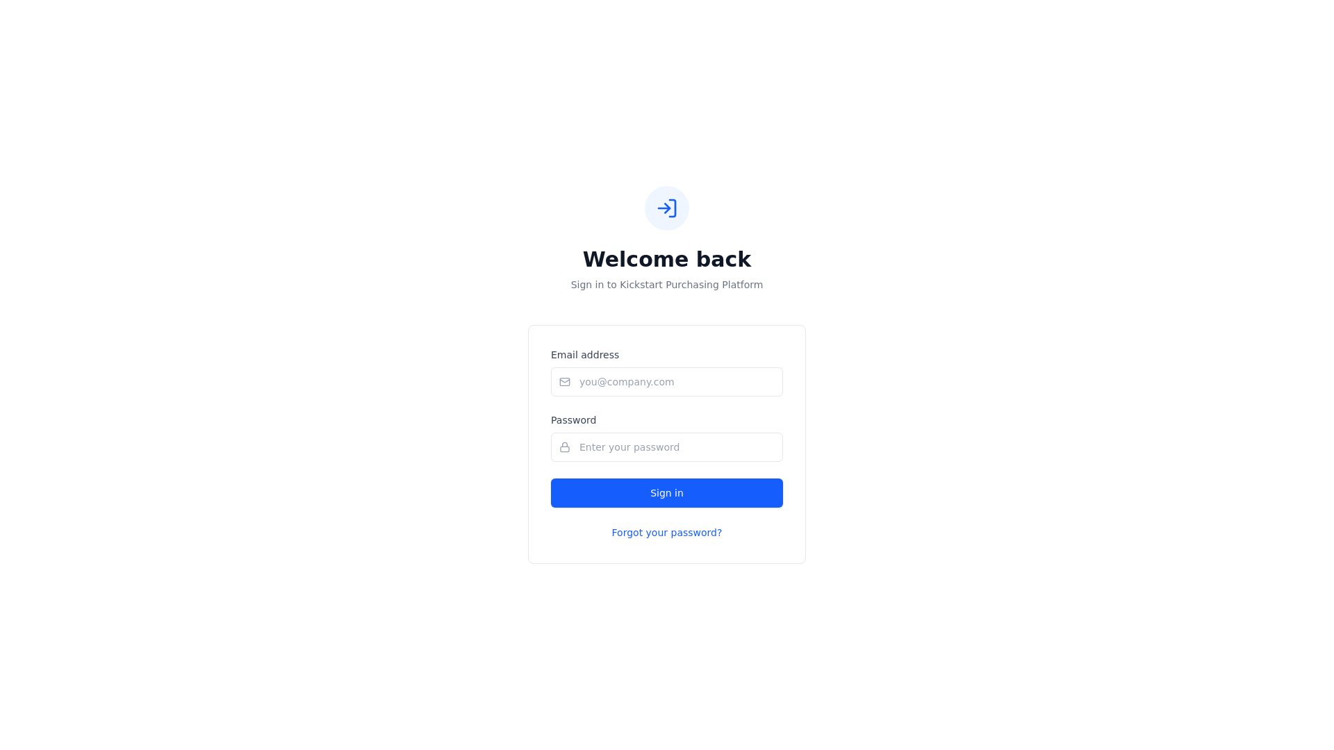 website screenshot of https://kickstart-purchasing-platform.pages.dev/