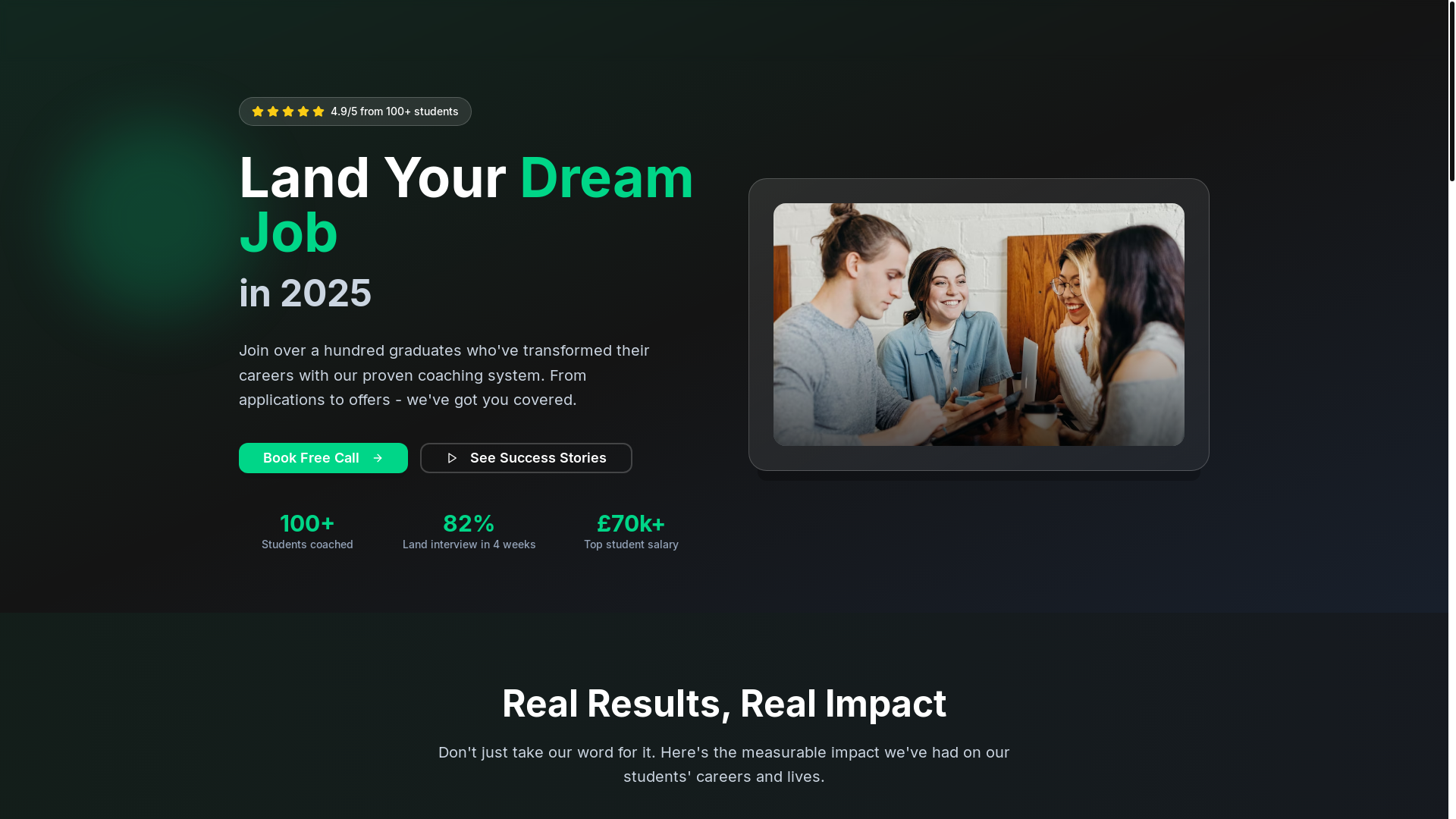 website screenshot of https://gradgurucoaching.com/