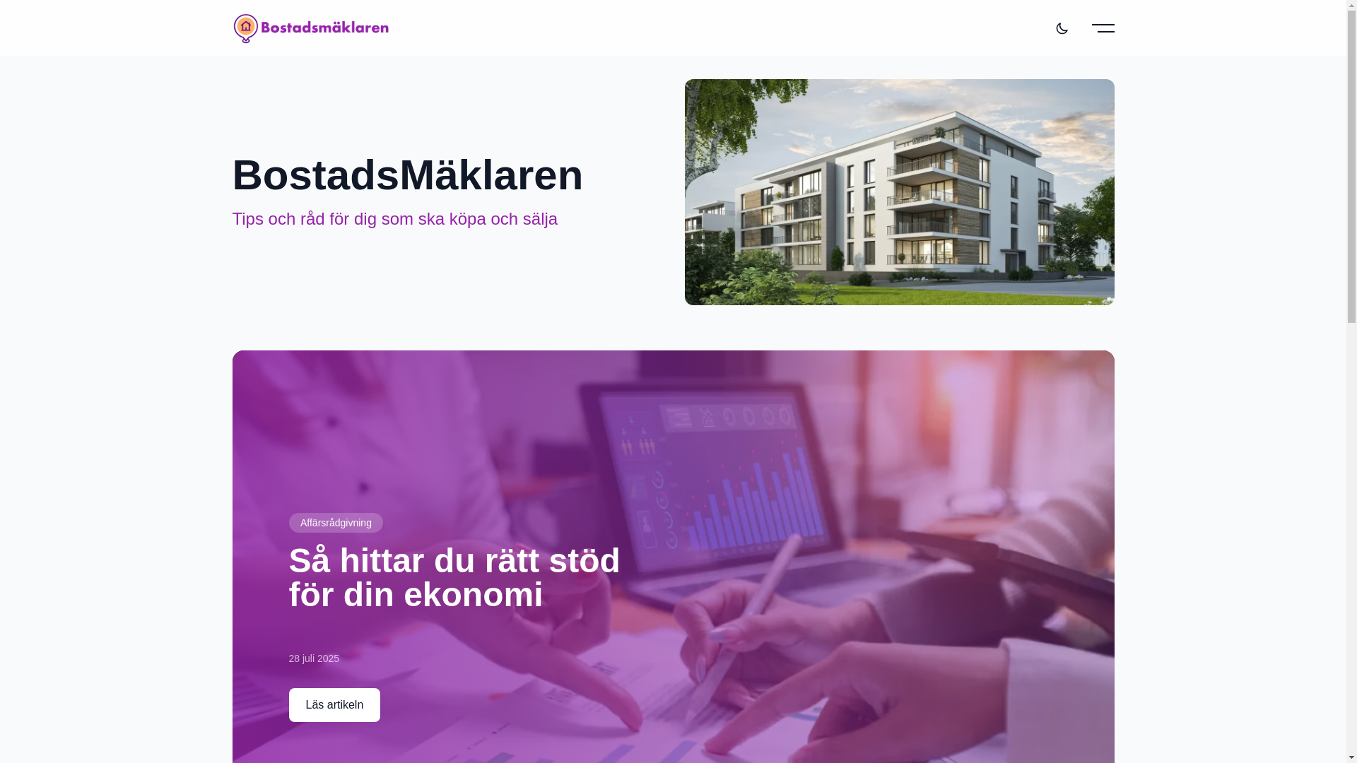 website screenshot of https://bostadsmaklaren-se.pages.dev/