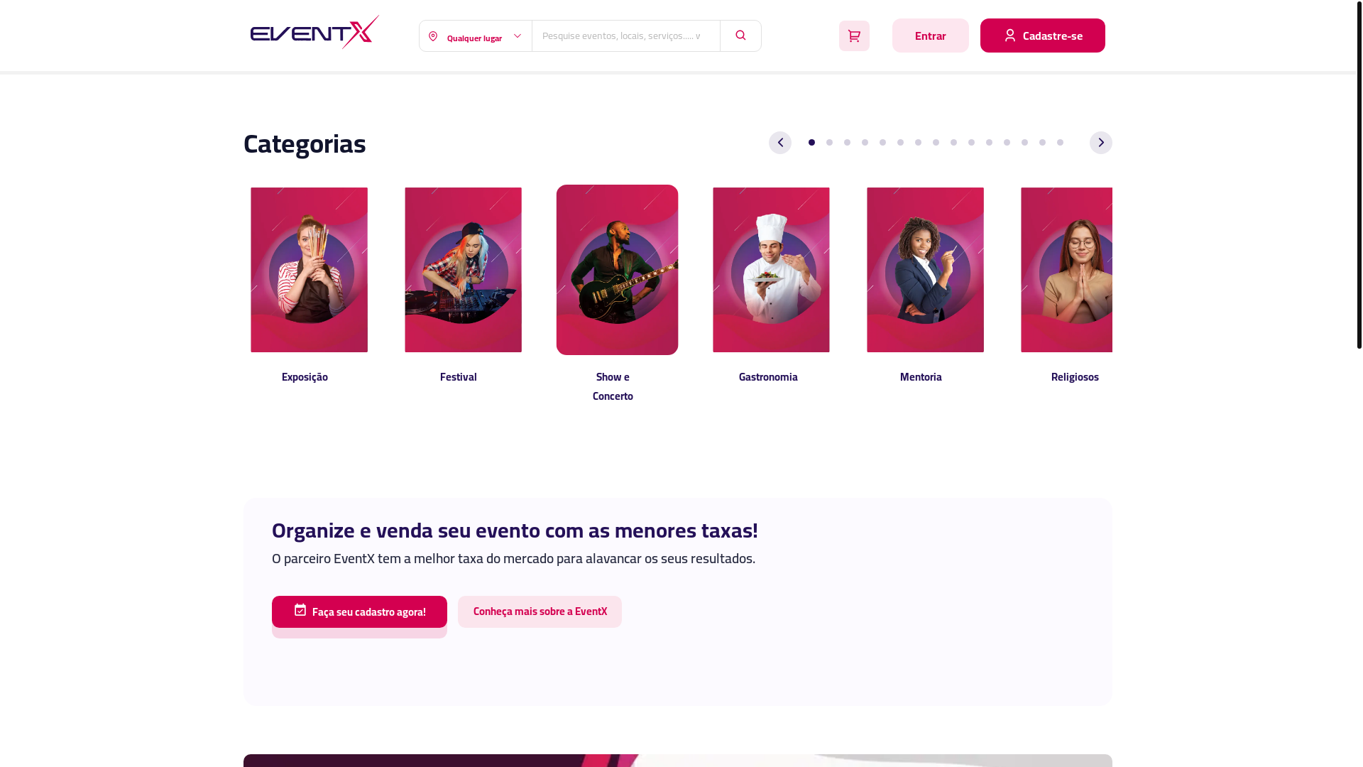 website screenshot of https://eventprime.com.br/