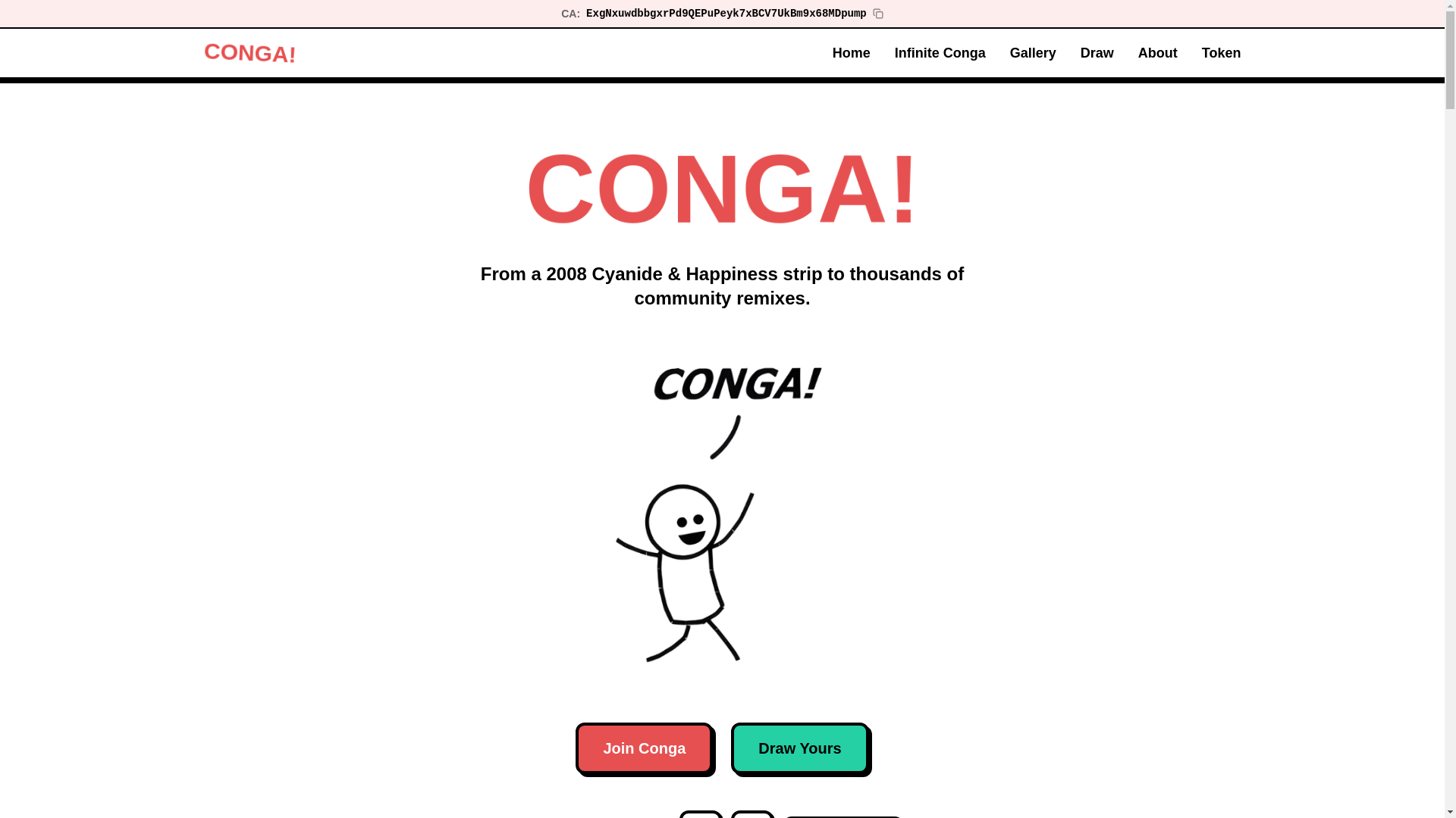 website screenshot of https://congaonsol.fun/