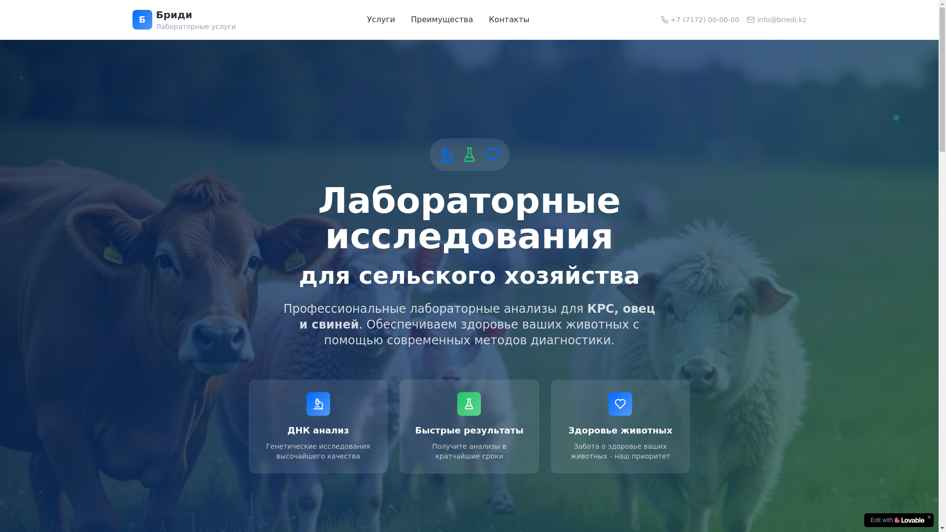 website screenshot of https://breedilab.com/